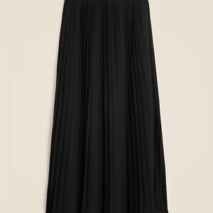 J Crew black Pleated maxi skirt in drapey georgette NWOT